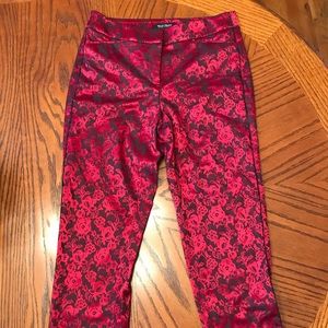 White House Black Market Jacquard Ankle Pant